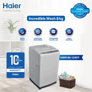 Haier Automatic Washing Machine HWM 80-1269Y - 8Kg