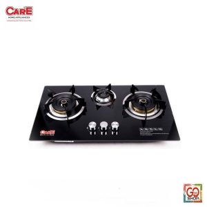 Care Gas Built-in Hob 30G (3 Burner) Tempered Glass - Black