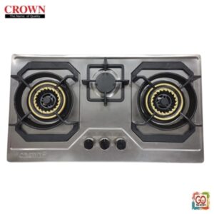 Crown Gas Built-in Hob CR-12S (3 Burner) Stainless Steel - Silver