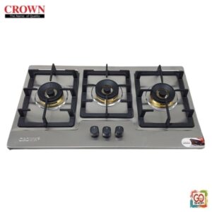 Crown Gas Built-in Hob CR-3113 (3 Burner) Stainless Steel - Silver