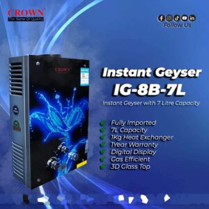 Goshop Online Shopping Crown Instant Geyser IG-8B-NG (7 Litre) Gas Instant Water Heater