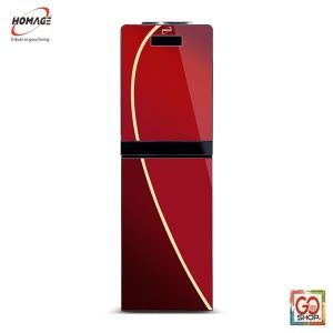 Homage Water Dispenser HWD-49432G (3 Tap) Glass Door With Fridge - Red
