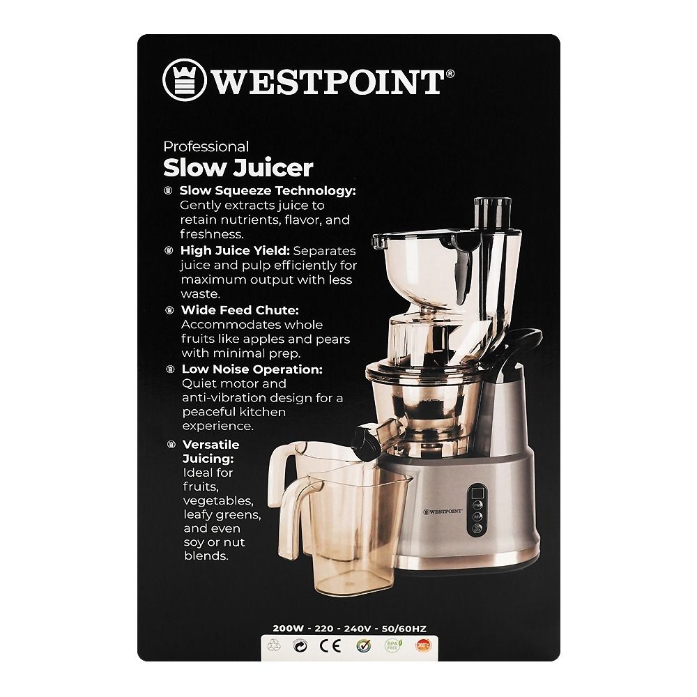 Westpoint Professional Slow Juicer WF-5165 Westpoint Professional Slow Juicer WF-5165