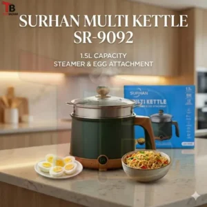 Surhan Multi Kettle SR-9092 Hotpot (1.5 Ltr) Concealed - Plastic+NonStick Double Layer Body