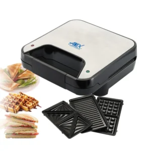 Anex AG-2047 Sandwich Maker (3 IN 1) Griller+Waffle - 750W