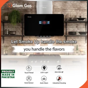 Glam Gas Kitchen Hood Smoke Up-12 Digital Touch Sensor + Auto Clean