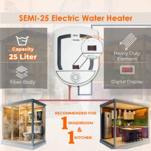 Glam Gas Water Heater Semi-25 Electric Geyser 25Ltr