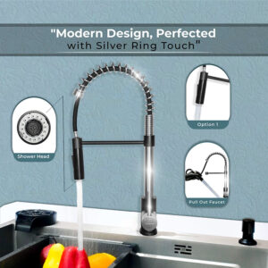 Glam Gas Faucet Ring-11 Stainless Steel Kitchen Tap