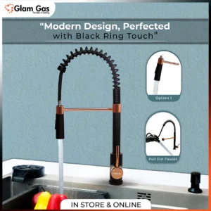 Glam Gas Faucet Ring-12 Stainless Steel Kitchen Tap