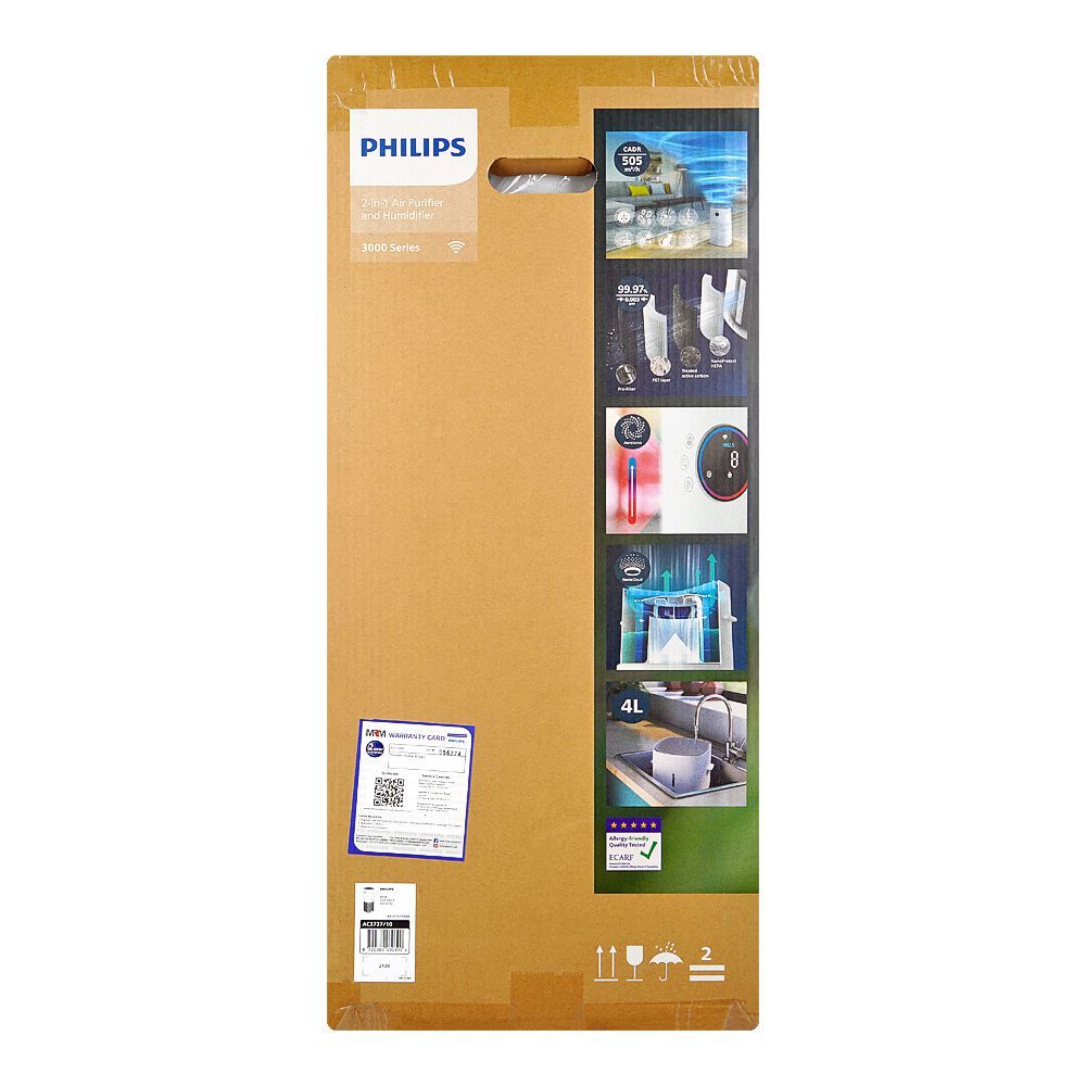 Philips Series 3000 Air Purifier & Humidifier AC3737 Philips Series 3000 2-in-1 Air Purifier & Humidifier AC3737/10