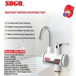 Sogo Electric Heating Faucet Tap JPN-2999 Electric Water Heater